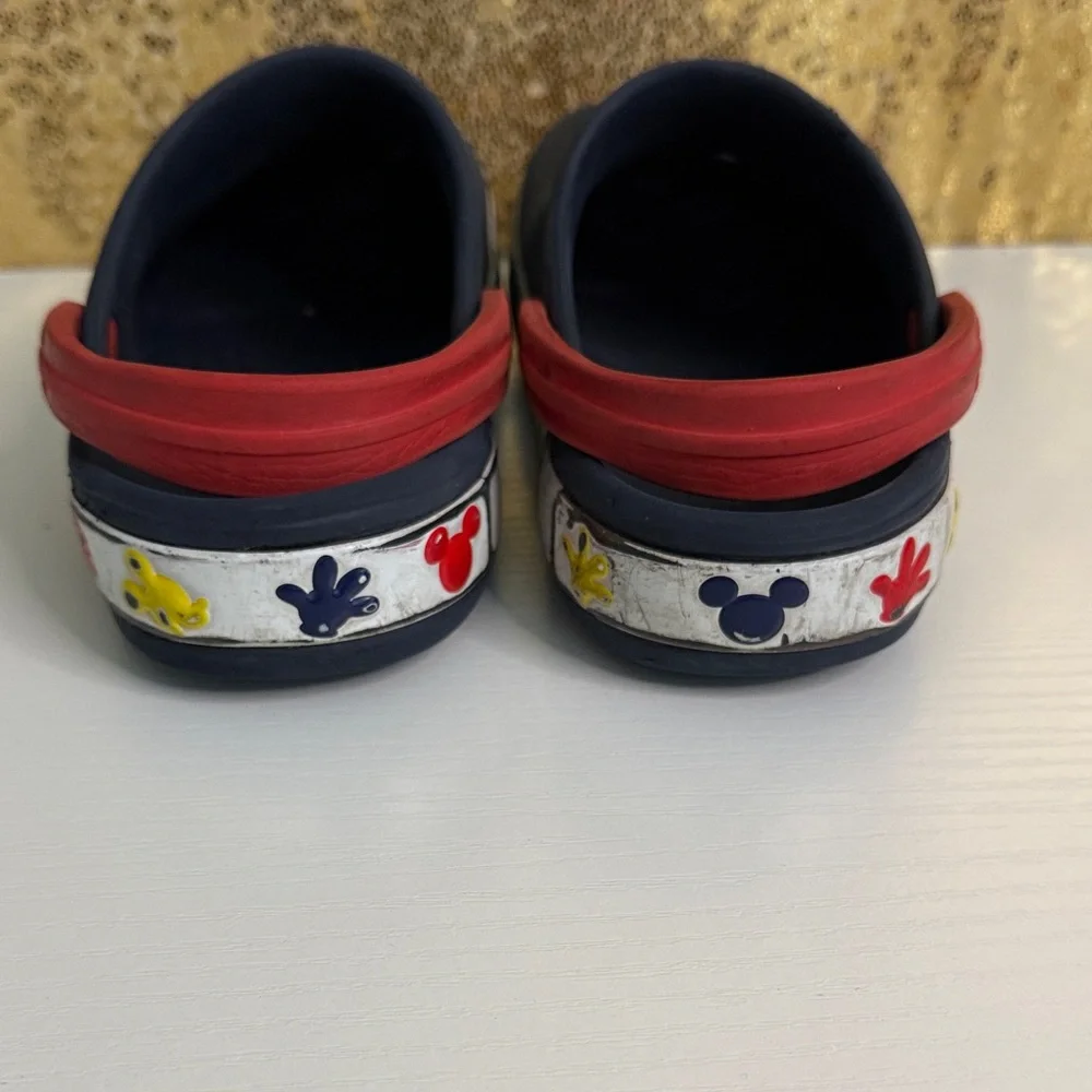 CROCS Fun Lab Disney Navy and Red Clogs with Fun Print